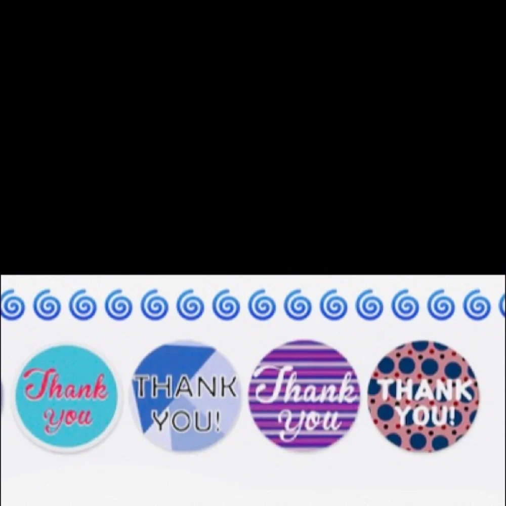 100pcs ~ 1” Thank You Stickers (Boutique) 🍃🆕🍃 (2 For $12)